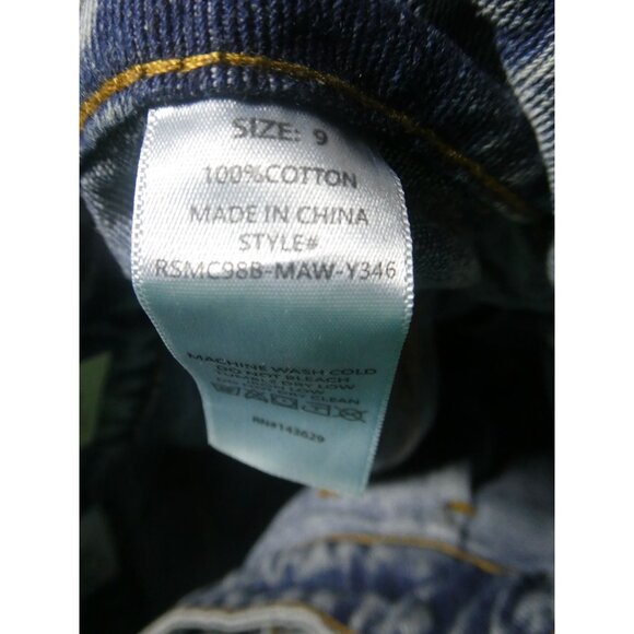 Rise High Rise Wide Multi Cargo Blue Jeans‎ Women's Size 9 - Picture 7 of 8